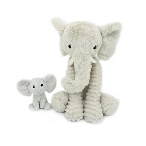 Les Ptipotos Dimoitou the Elephant, Mum & Baby - Light grey