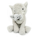 Les Ptipotos Dimoitou the Elephant, Mum & Baby - Light grey