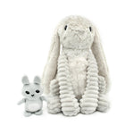 Les Ptipotos Toudou the Rabbit, Mum & Baby - Grey