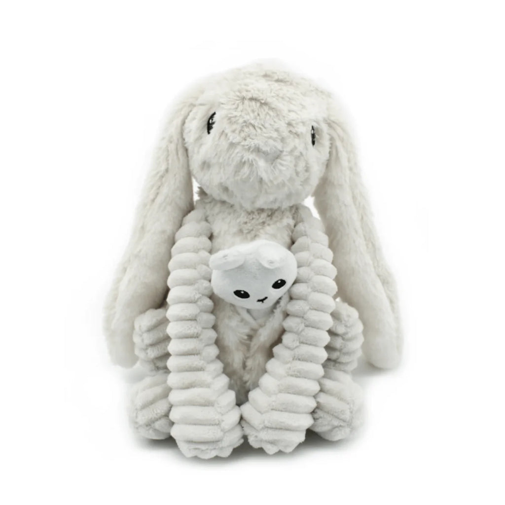 Les Ptipotos Toudou the Rabbit, Mum & Baby - Grey
