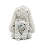 Les Ptipotos Toudou the Rabbit, Mum & Baby - Grey