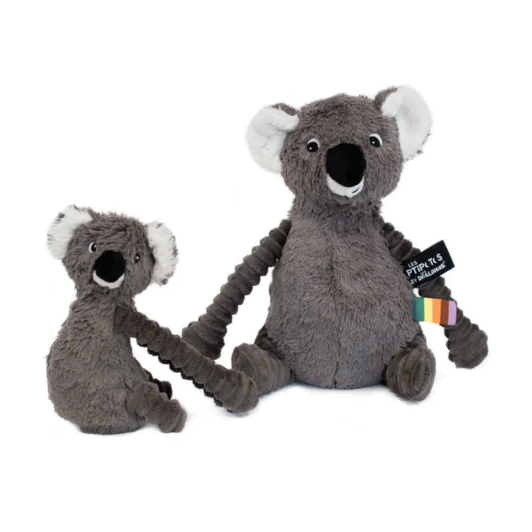 Les Ptipotos Trankilou the Koala, Mum & Baby - Grey