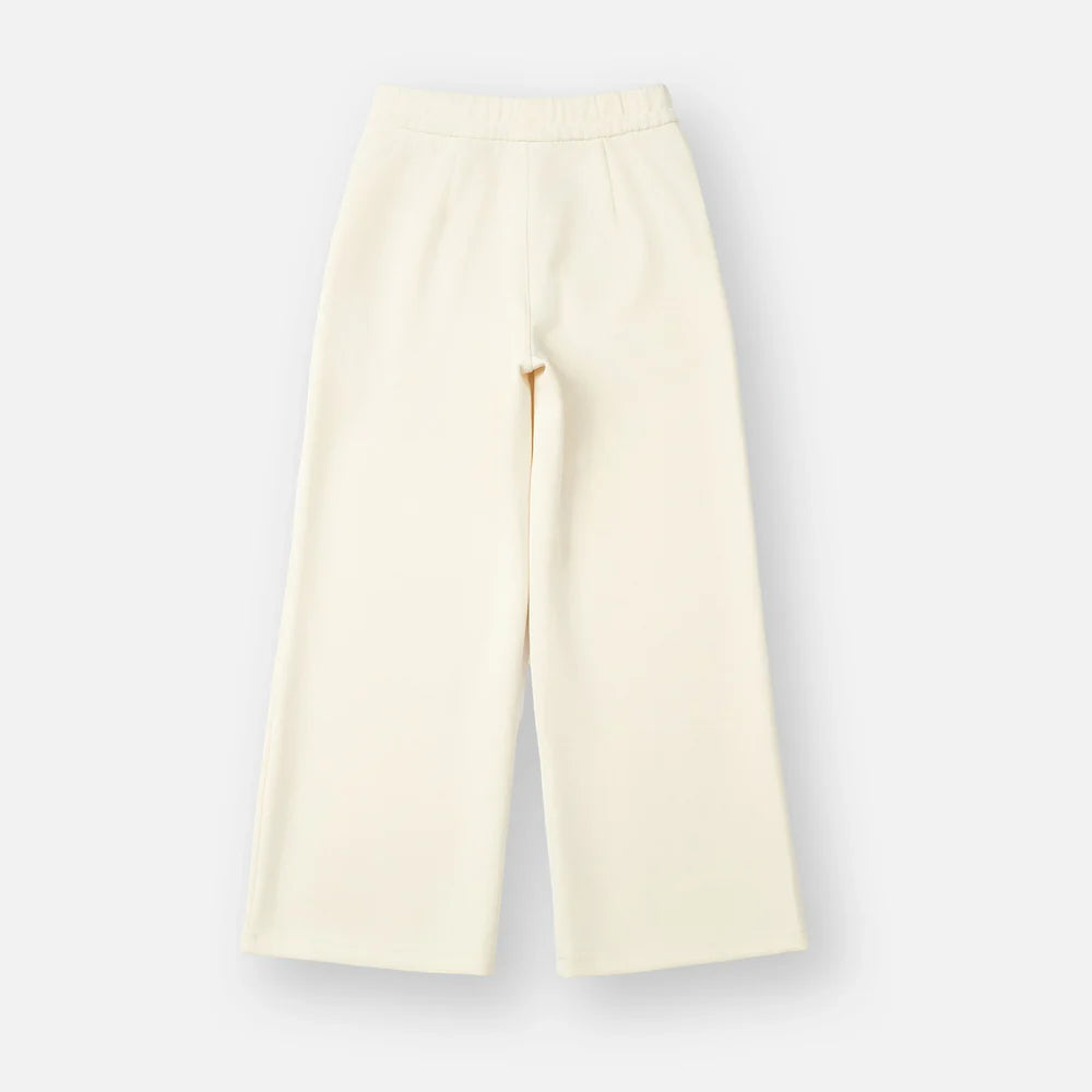 Lesimo Girls Wide Leg Cupro Pants - Oyster White