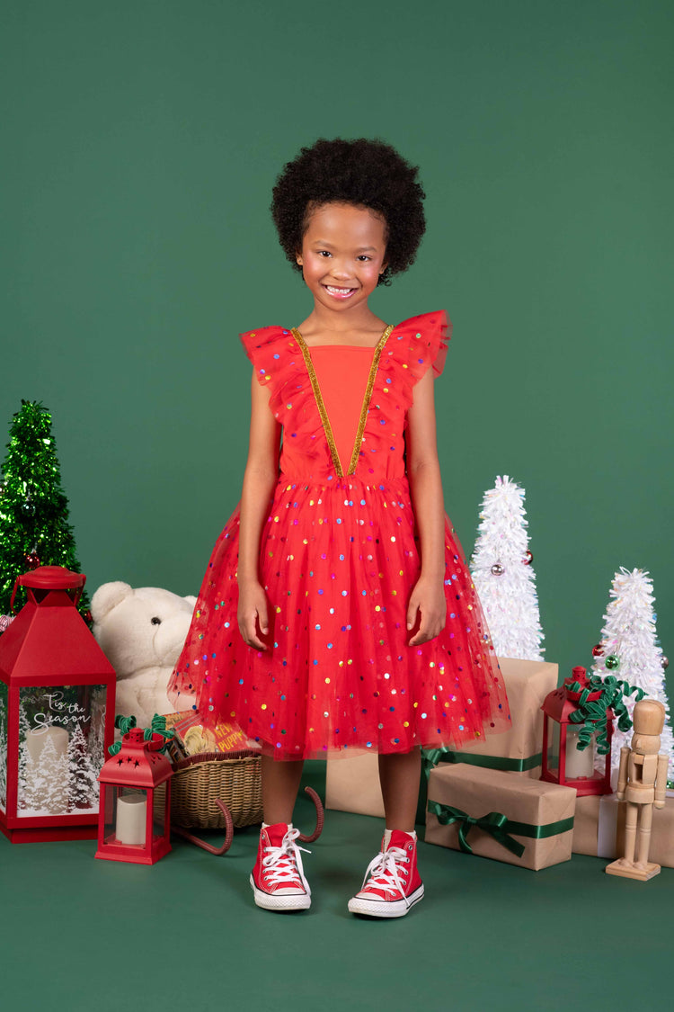 Rock Your Kid Red Party Tulle Dress