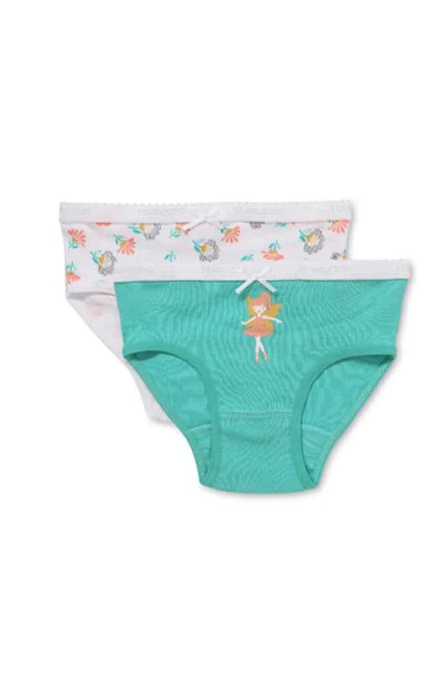 Marquise Girls Fairy Garden Underwear 2 Pack