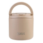 Oasis Insulated Food Flask With Quick Release Lid 550ml - Latte