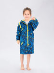 Seasnail Swim Parka For Kids- Peacock Blue