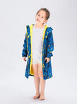 Seasnail Swim Parka For Kids- Peacock Blue