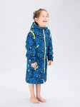 Seasnail Swim Parka For Kids- Peacock Blue