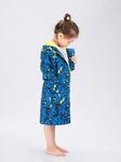 Seasnail Swim Parka For Kids- Peacock Blue