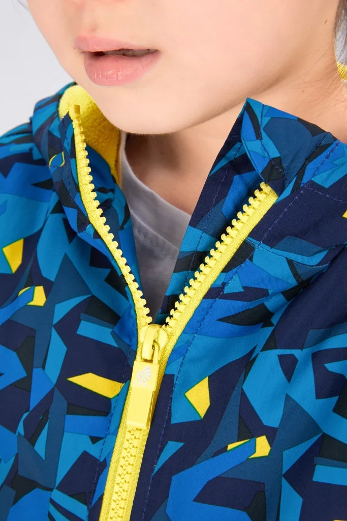 Seasnail Swim Parka For Kids- Peacock Blue