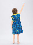 Seasnail Swim Parka For Kids- Peacock Blue