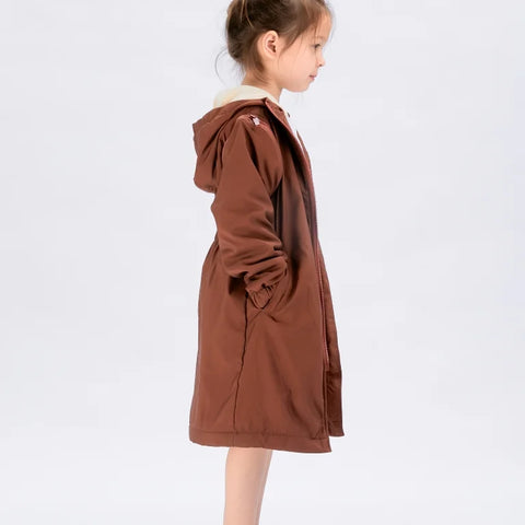 Seasnail Swim Parka For Kids- Caramel