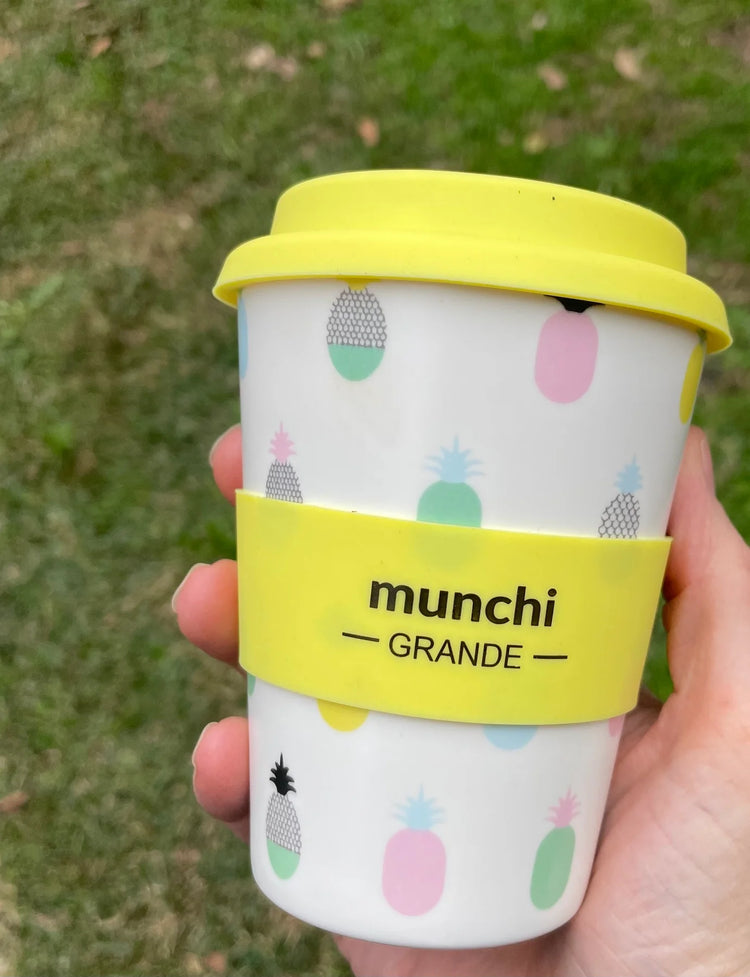 Munchi Grande 12oz Pineapple Babychino Cup - Straw Included