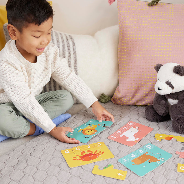 PETIT COLLAGE Spelling Puzzles - Animals Multi-Coloured 22x6.7x18cm