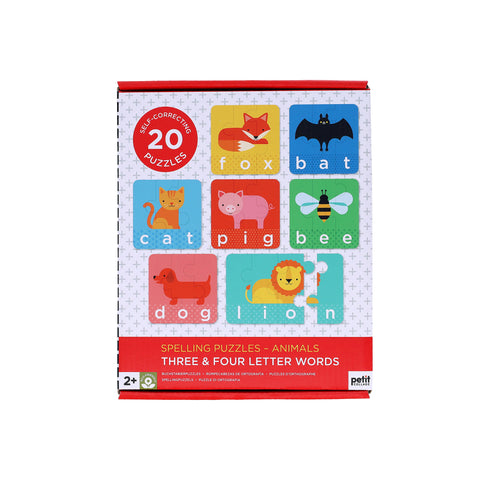 PETIT COLLAGE Spelling Puzzles - Animals Multi-Coloured 22x6.7x18cm