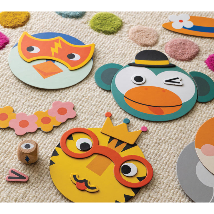 Petit Collage Make Funny Faces-Matching Game Multi-Coloured