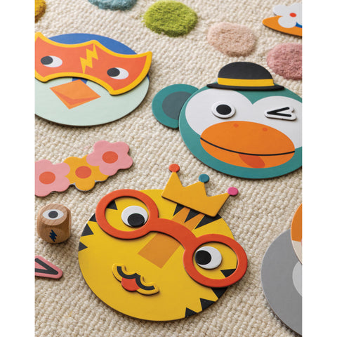 Petit Collage Make Funny Faces-Matching Game Multi-Coloured