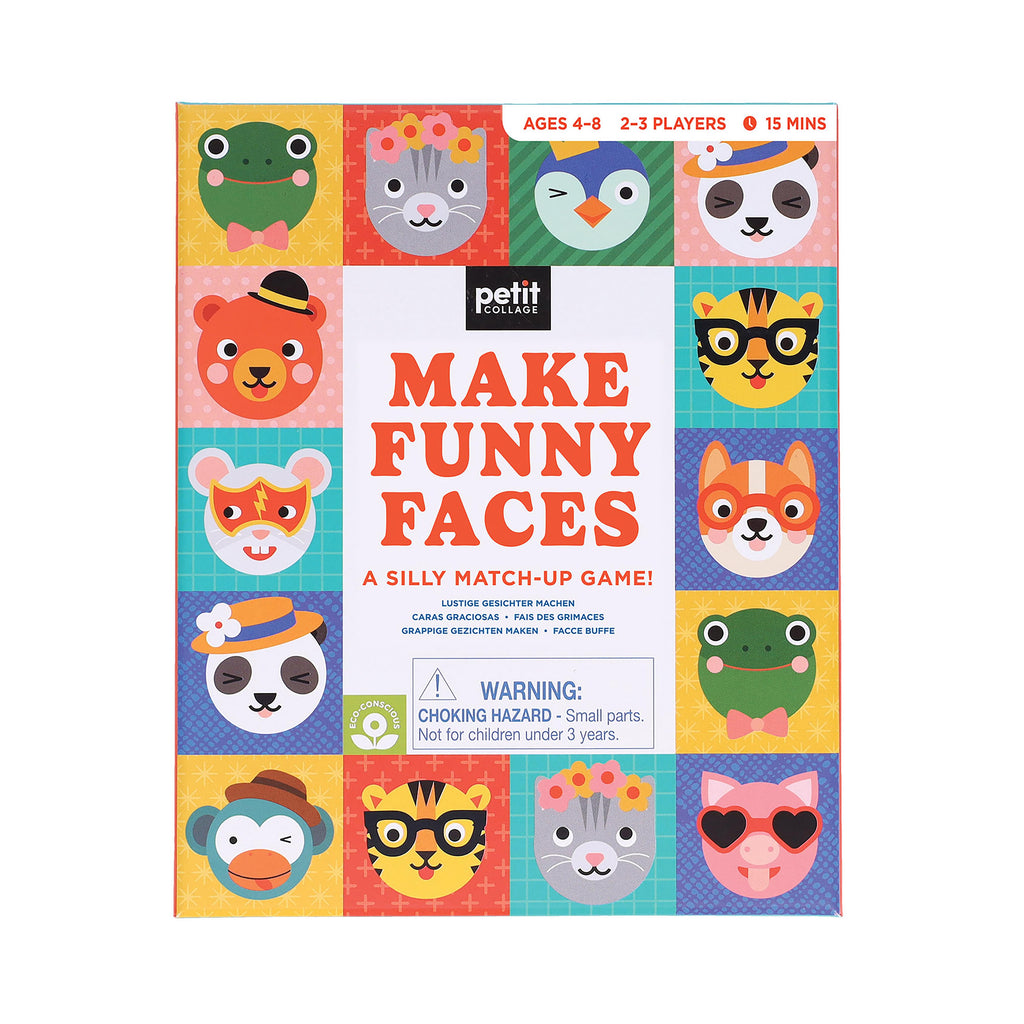 Petit Collage Make Funny Faces-Matching Game Multi-Coloured