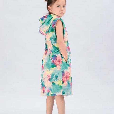 Seasnail Swim Parka For Kids- Watercolor