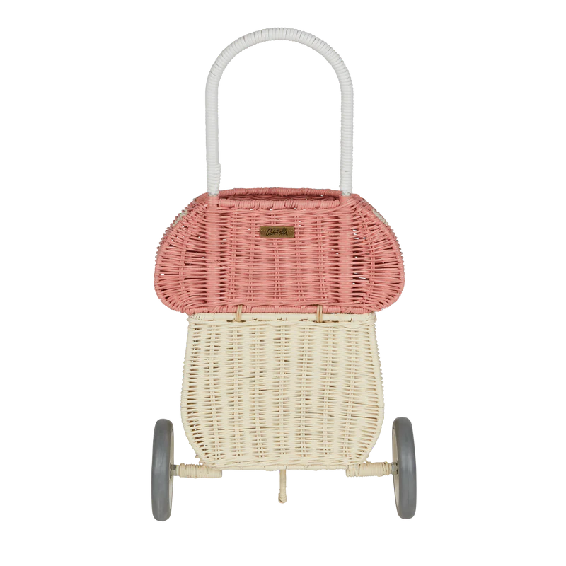 Ollie Ella Rattan Mushroom Luggy