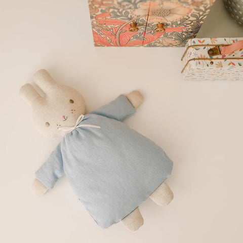 Alimrose Riley Bunny Rattle 24cm Blue