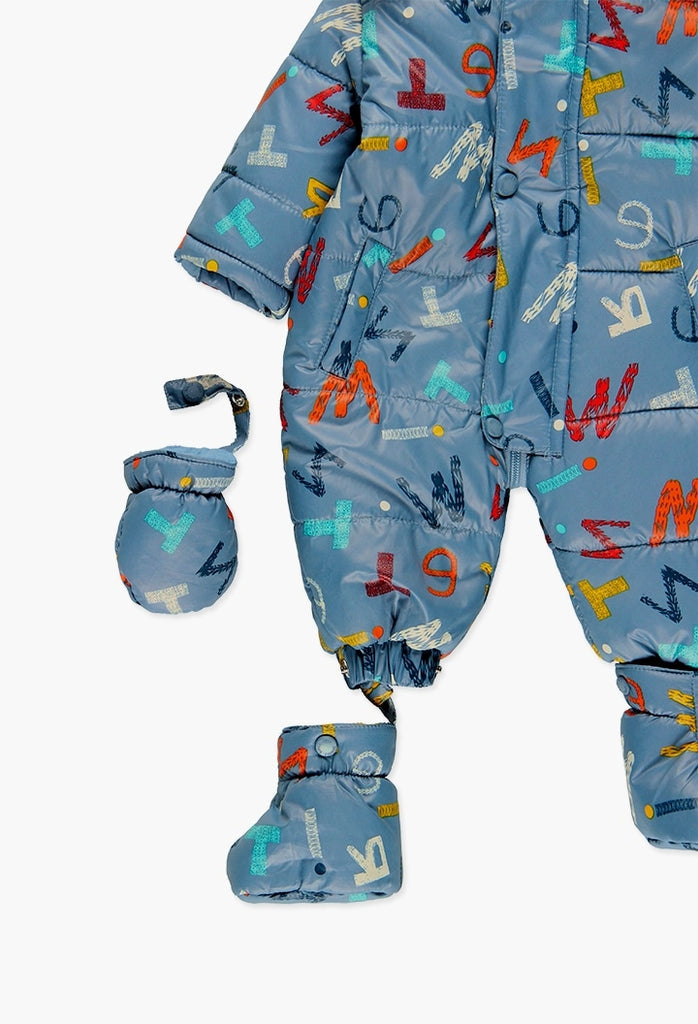 Boboli Technical Fabric Babygrow Snow Playsuit