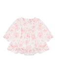 BEBE FERN BIRDS ORGANIC OVERLAY DRESS