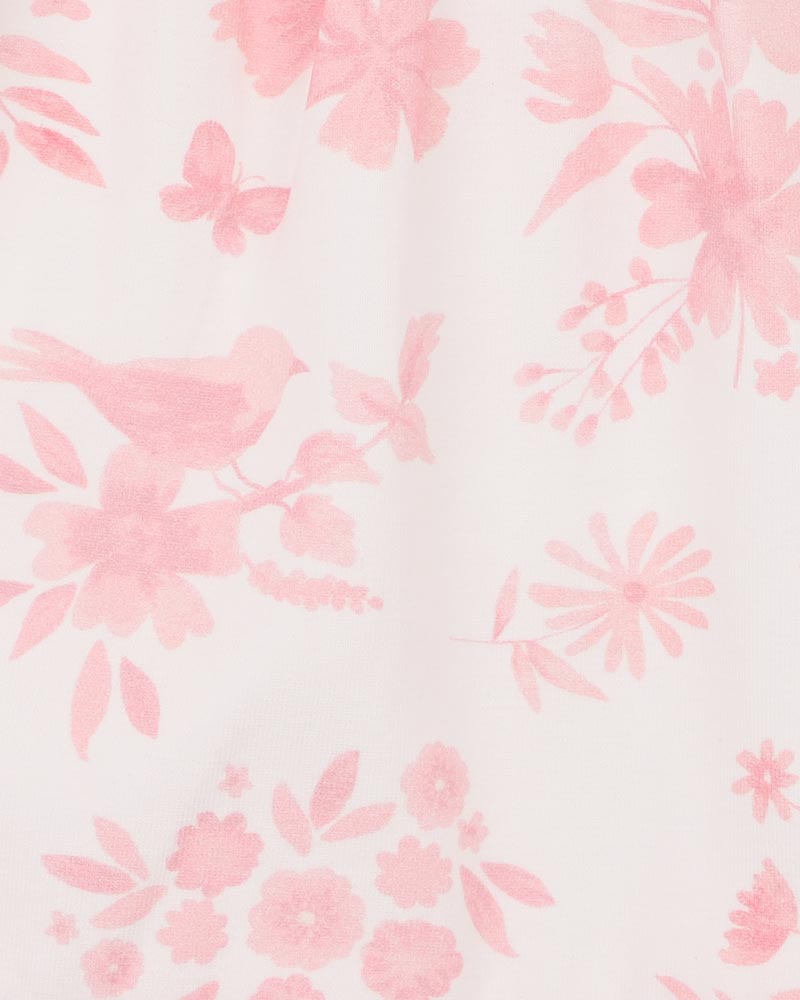 BEBE FERN BIRDS ORGANIC OVERLAY DRESS