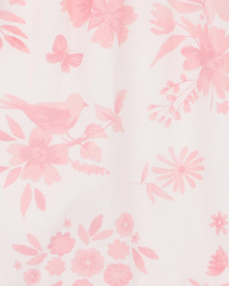 BEBE FERN BIRDS ORGANIC OVERLAY DRESS