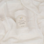 ALL4ELLA Organic Cotton Muslin Swaddle - White