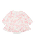 BEBE FERN BIRDS ORGANIC OVERLAY DRESS