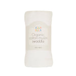ALL4ELLA Organic Cotton Muslin Swaddle - White
