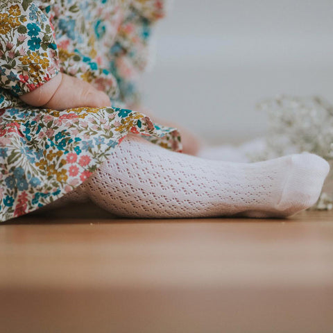 Minihaha Pointelle Tights Cloud