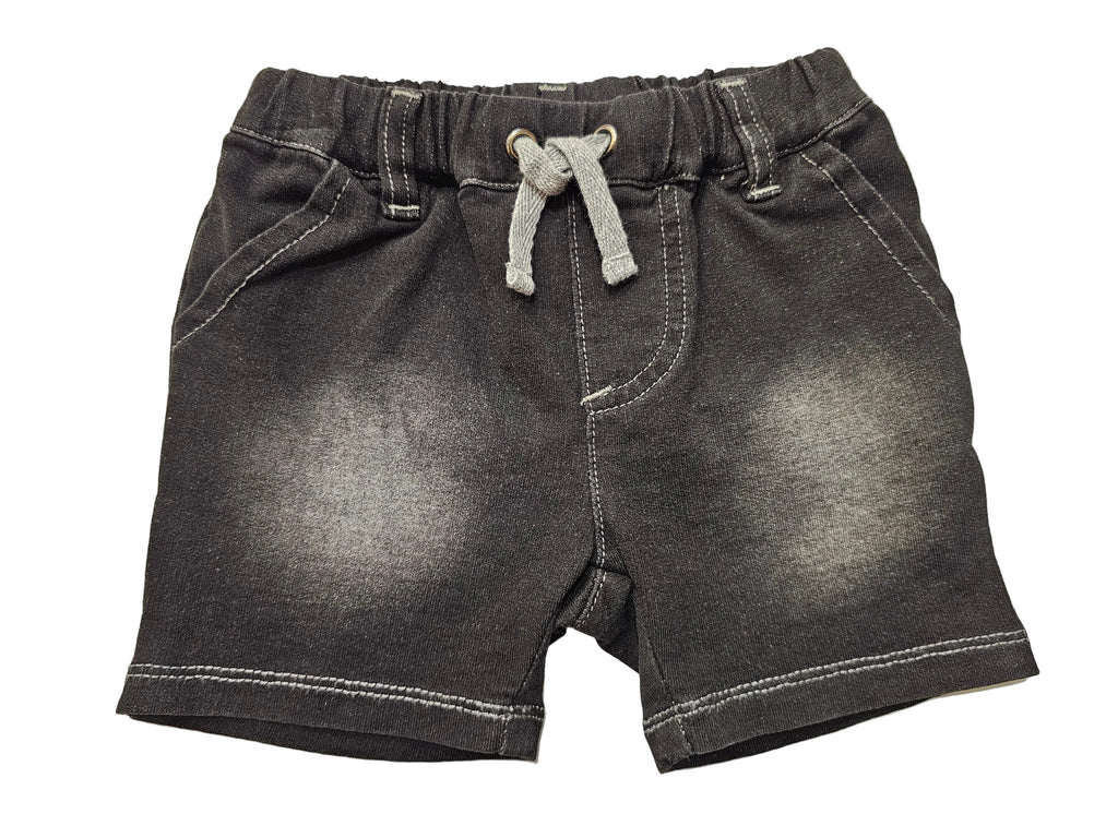 Fox & Finch French Terry Shorts - Black Denim