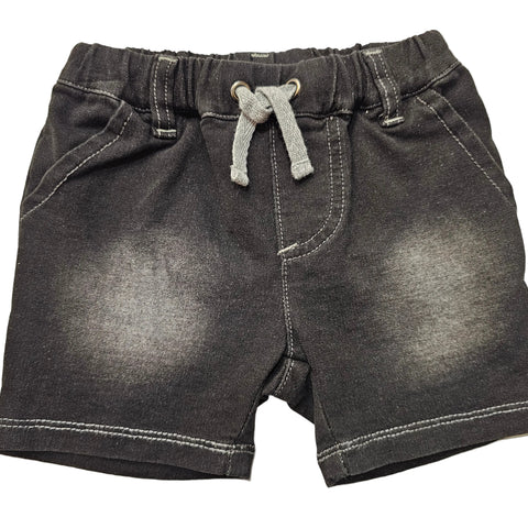 Fox & Finch French Terry Shorts - Black Denim