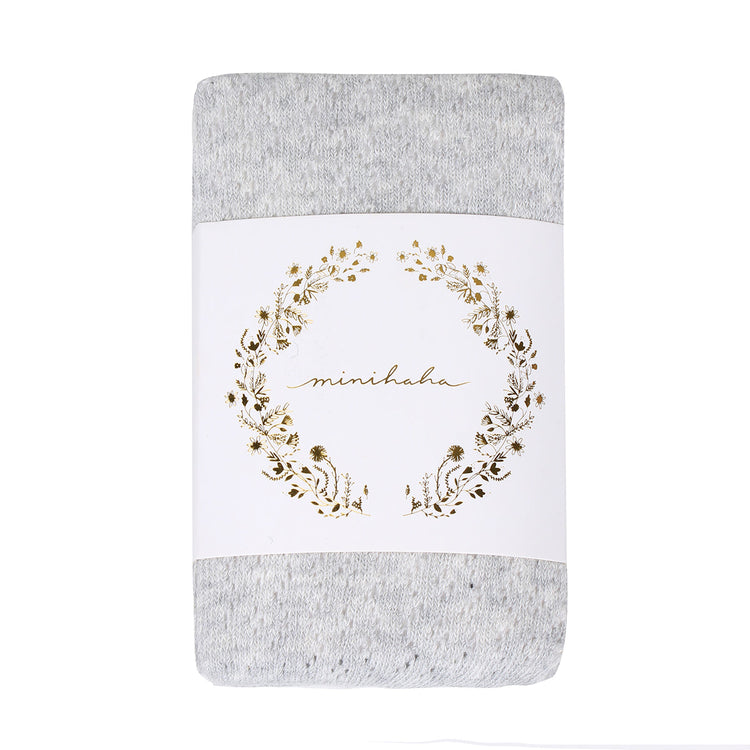 Minihaha Pointelle Tights Grey Marl