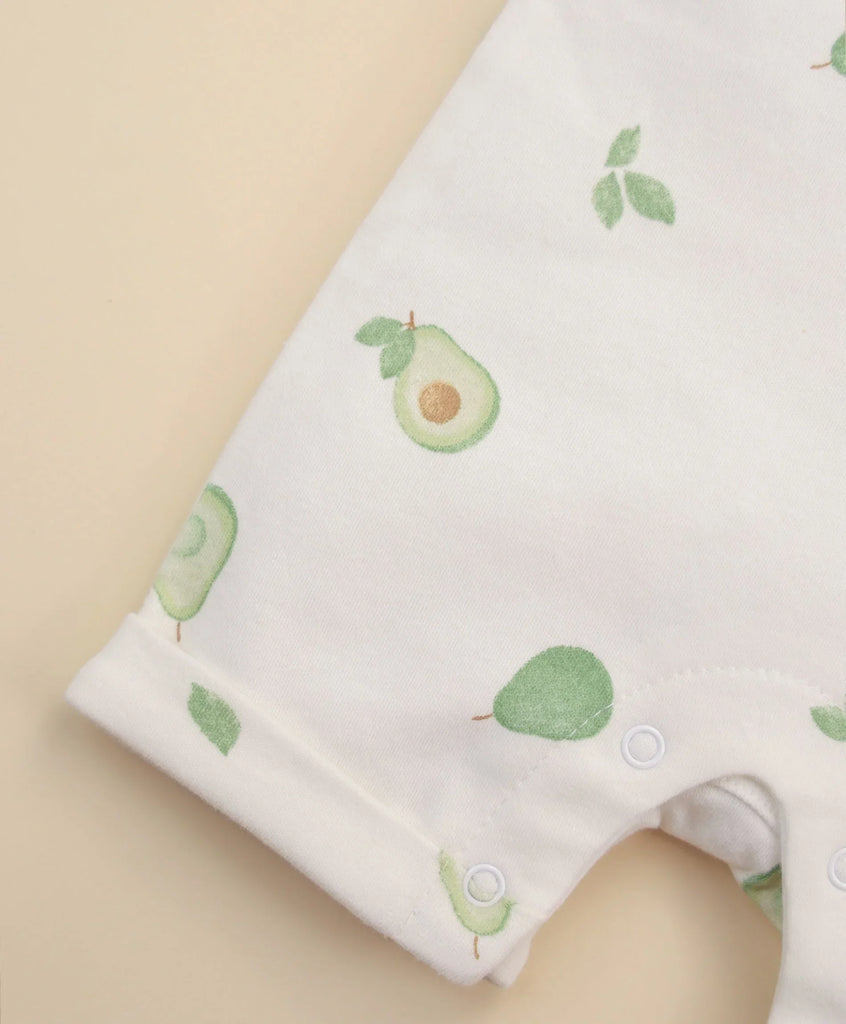 Lummi in Colour Organic Cotton Romper - Avocados