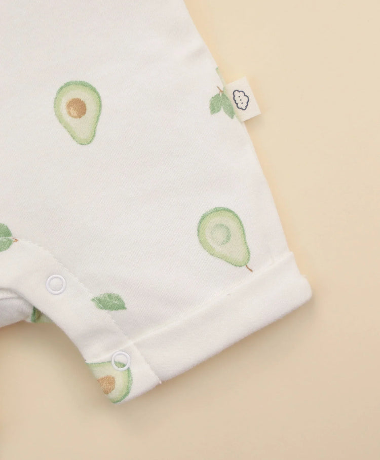Lummi in Colour Organic Cotton Romper - Avocados