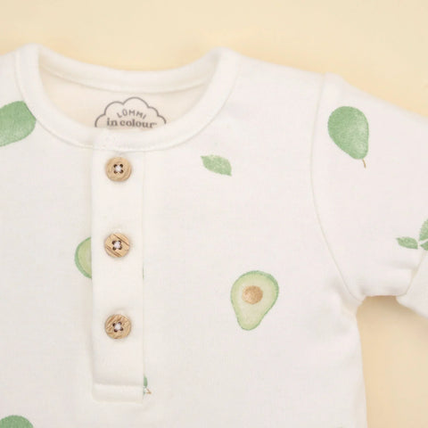 Lummi in Colour Organic Cotton Romper - Avocados