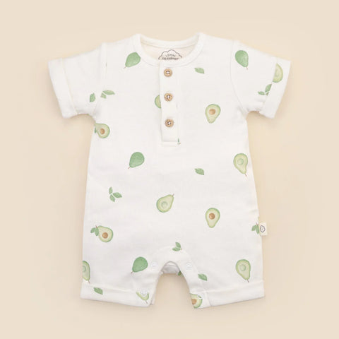 Lummi in Colour Organic Cotton Romper - Avocados