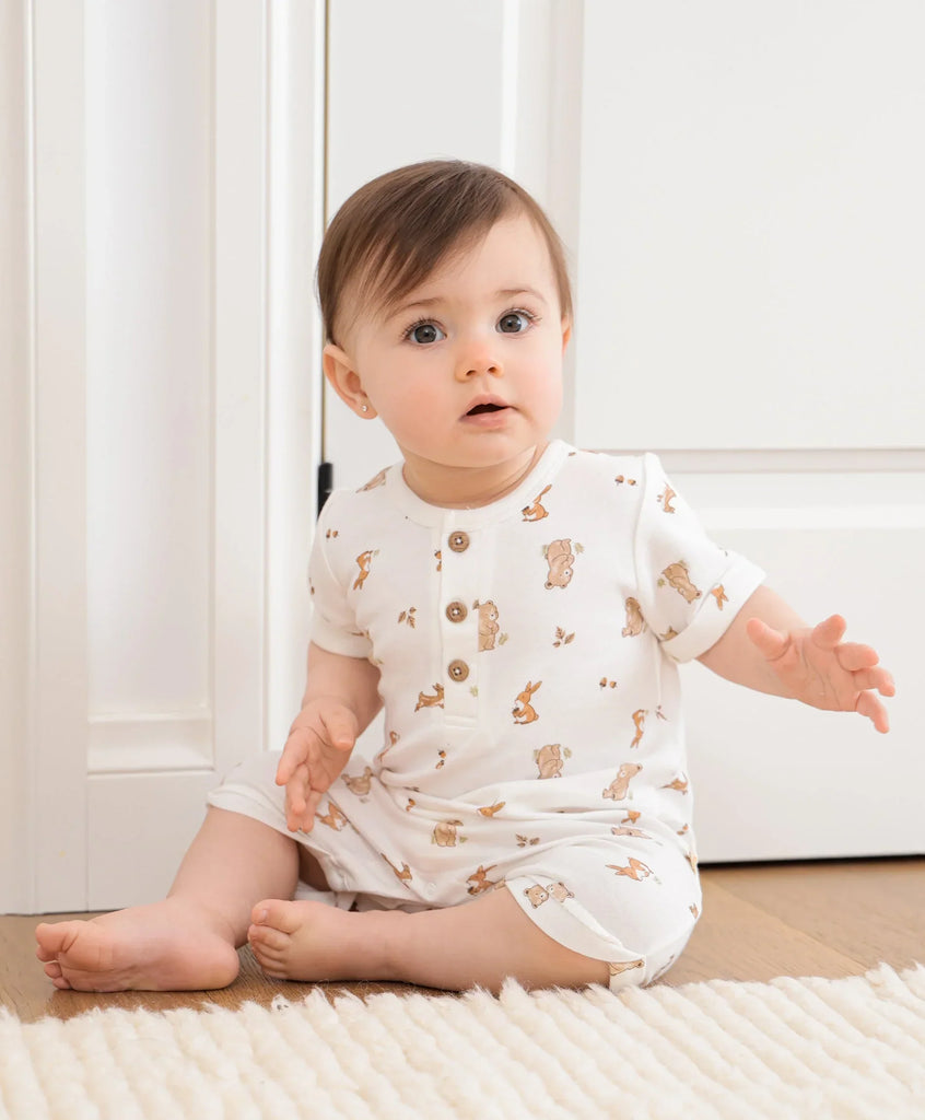 Lummi in Colour Organic Cotton Romper - BEAR & BUNNY