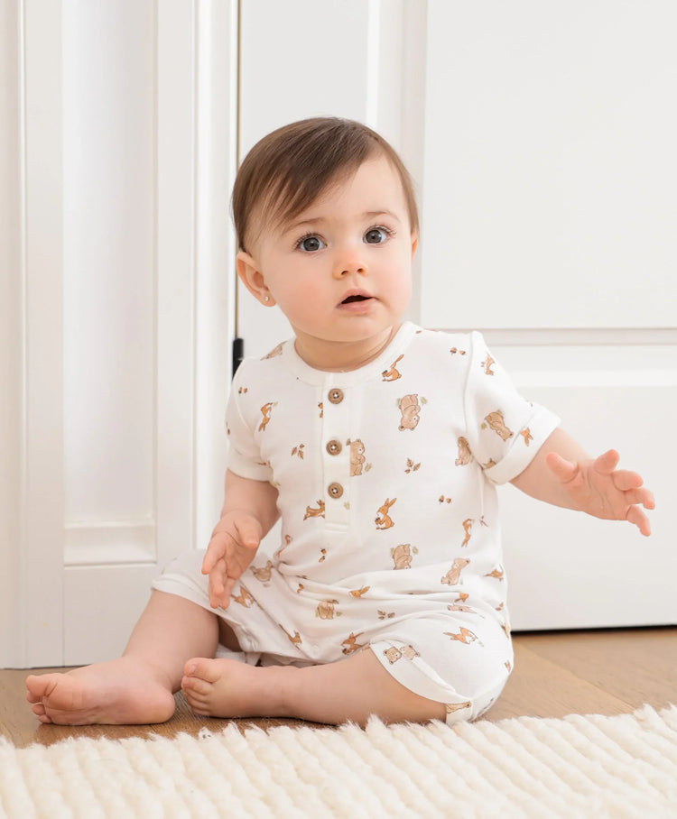 Lummi in Colour Organic Cotton Romper - BEAR & BUNNY