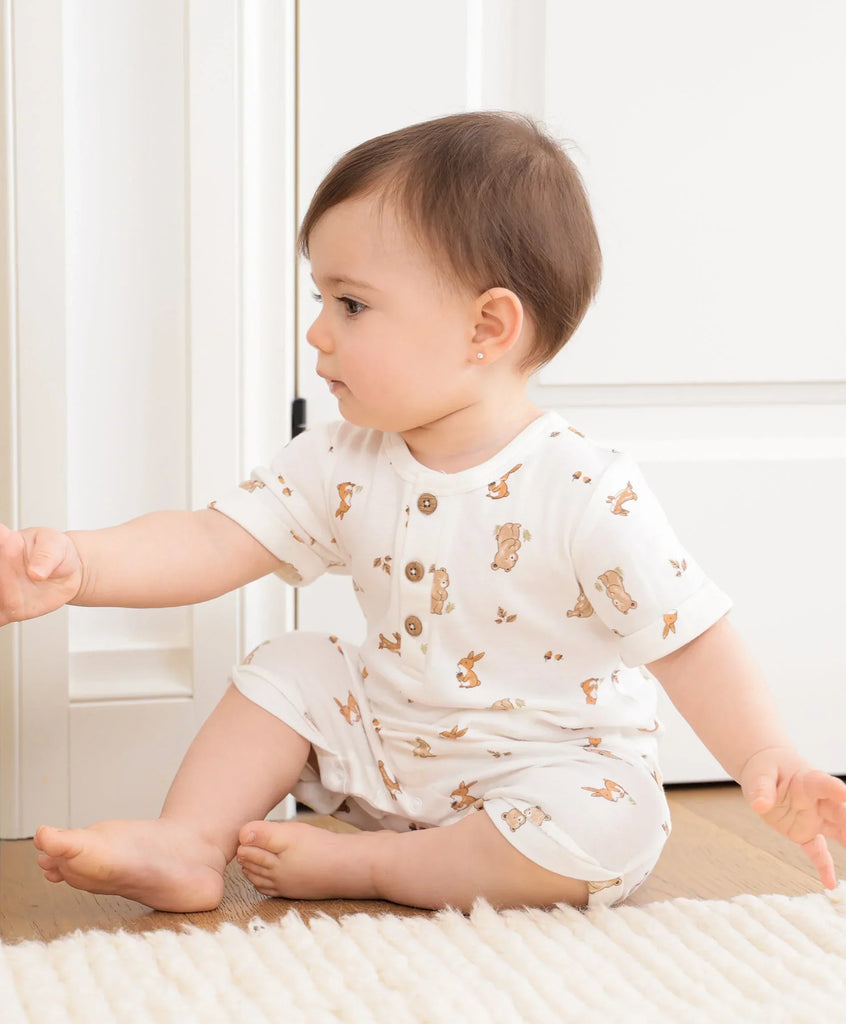Lummi in Colour Organic Cotton Romper - BEAR & BUNNY