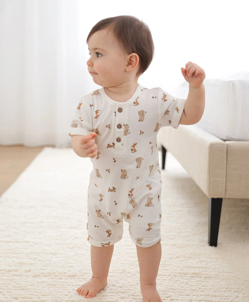 Lummi in Colour Organic Cotton Romper - BEAR & BUNNY