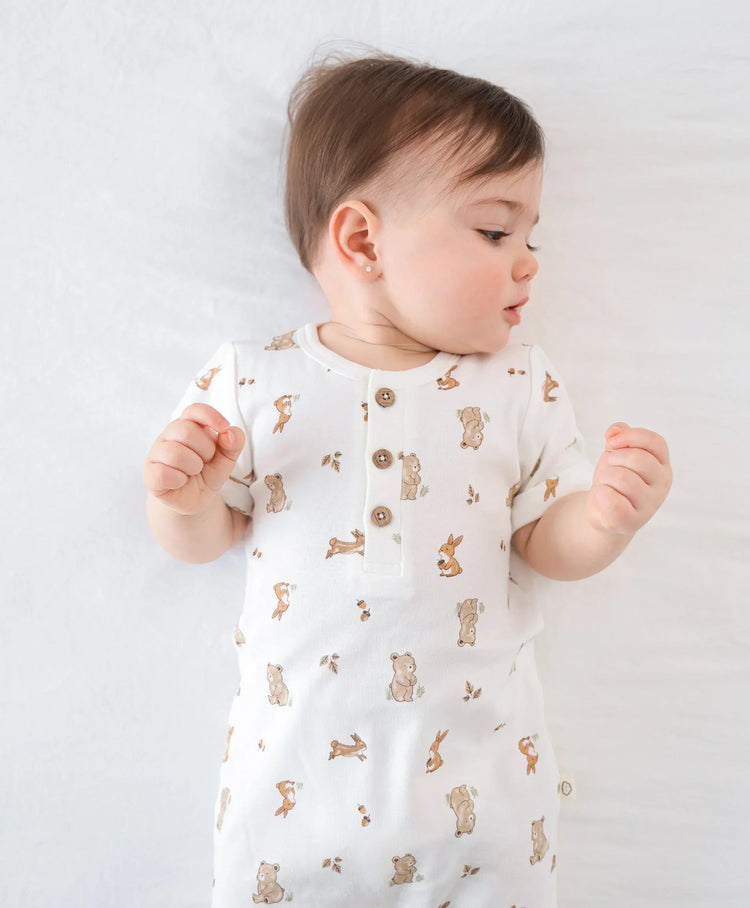 Lummi in Colour Organic Cotton Romper - BEAR & BUNNY