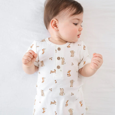 Lummi in Colour Organic Cotton Romper - BEAR & BUNNY