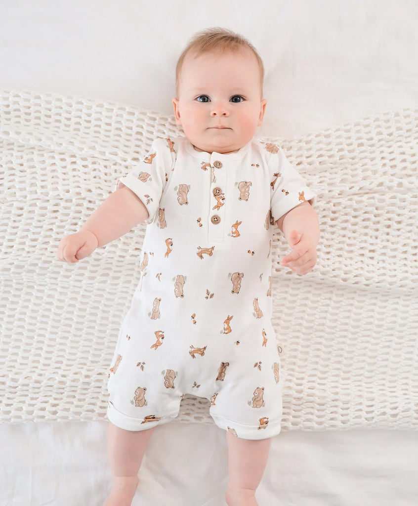 Lummi in Colour Organic Cotton Romper - BEAR & BUNNY