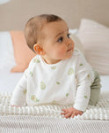 Lummi in Colour Organic Cotton Baby Bib - Avocados