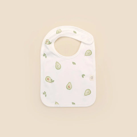 Lummi in Colour Organic Cotton Baby Bib - Avocados